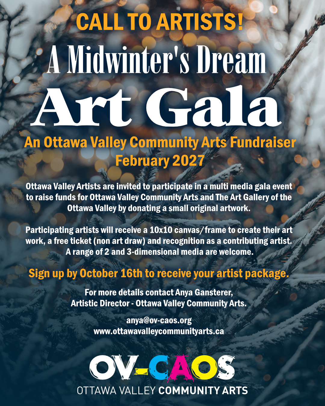 Poster for A Mid Winter's Dream Art Gala