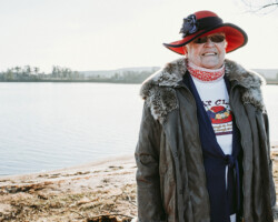 Donna Smith, Barry’s Bay, age 82. Donna is a proud Red Hatter from Barry’s Bay. “A hat is an expression of a woman’s soul.” — Lily Doche