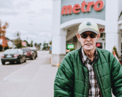Garnet Foster, Barry’s Bay, age 88. Garnet stands outside of Metro in Barry’s Bay. He took it upon himself to pick up garbage for many years in the downtown core. He’s known for his efforts to keep Barry’s Bay beautiful.