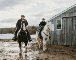 Carol and Joseph Van
Massenhoven, Brudenell. Ages: Carol 75, Joseph 83. Carol and Joseph at the farm and homestead they built from the ground up.
