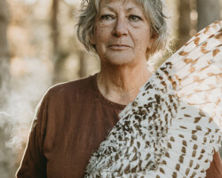 Roberta Della-Pica, Eganville, age 66. Roberta, in the woods outside of her home at Lake Clear.