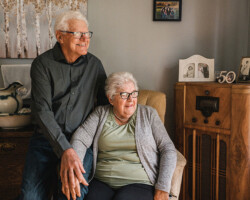 Lloyd and Irene Tennant, Palmer Rapids. Ages: Lloyd 81, Irene 81. Lloyd and Irene in their home. Lloyd says when he first laid eyes on Irene, “She was the most beautiful girl in the room.”