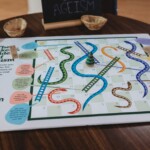 A game of snakes and ladders with an ageism theme.
