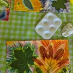 A pallet and water colour painting.