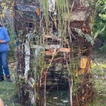 A tower built of plants