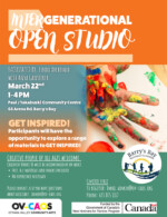 Poster for Intergenerational Open Studio in March