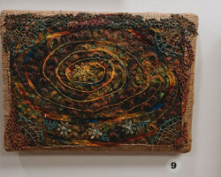 Pat Thurston | Fabric collage and embroidery |$190. To purchase this piece please contact anya@ov-caos.org Fabric collage and embroidery by artist Pat Thurston